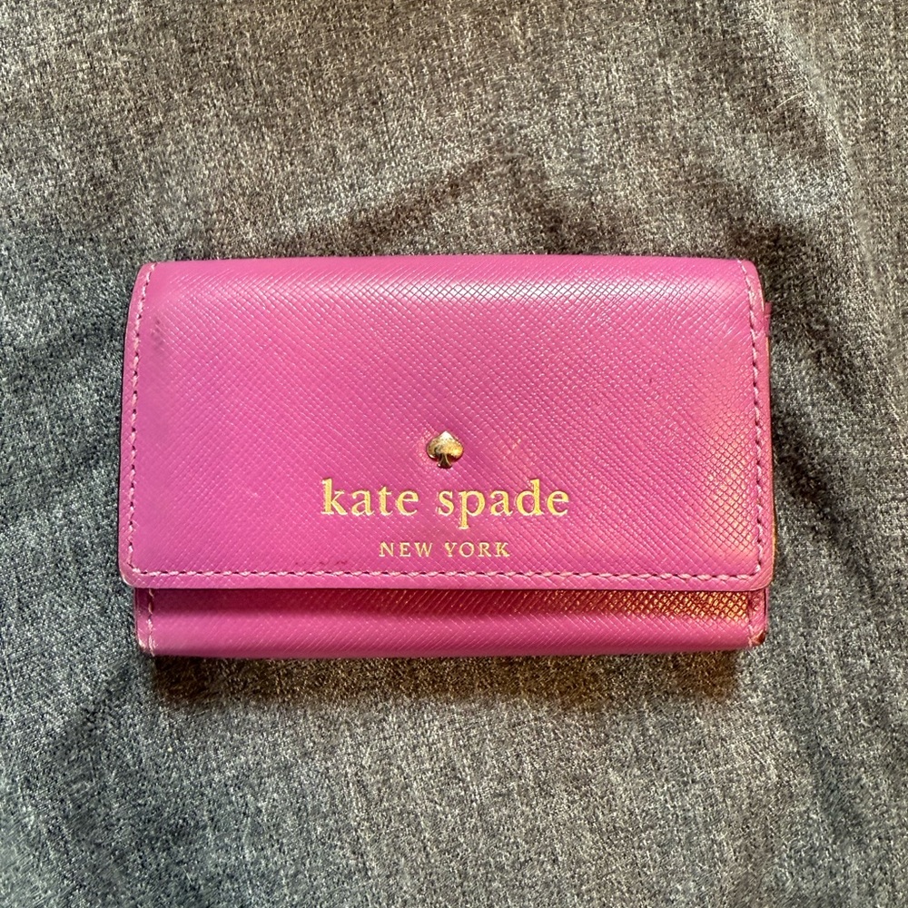 Kate Spade Pink Leather Card Wallet